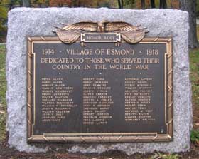 Esmond World War I Memorials