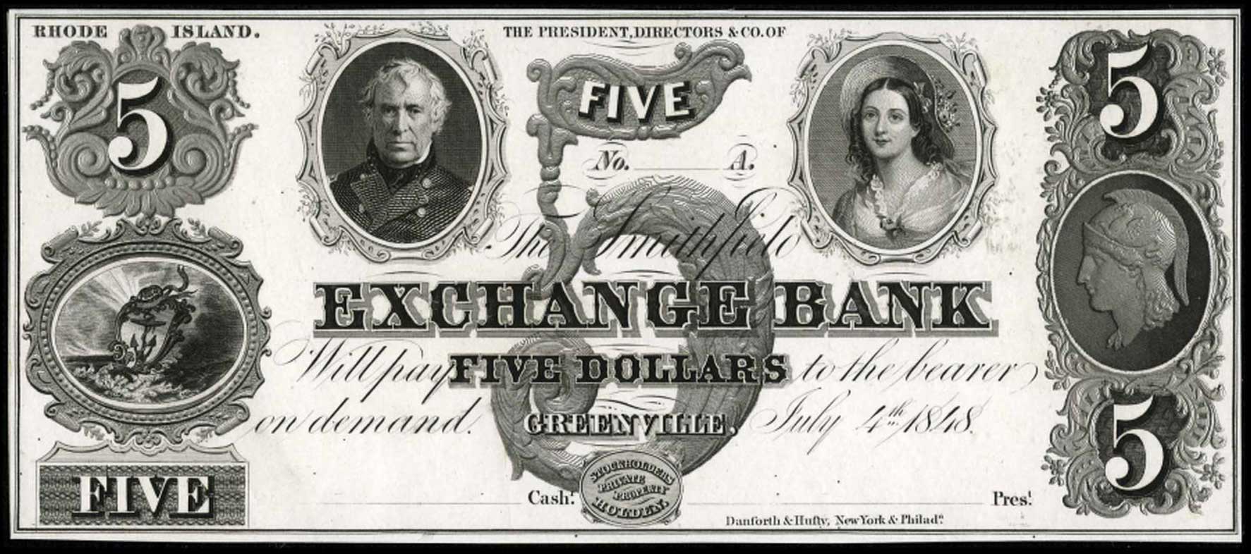 Smithfield Exchange Bank $5 Note
